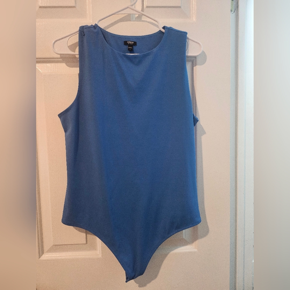 Expresa Blue Sleeveless Bodysuit NWOT